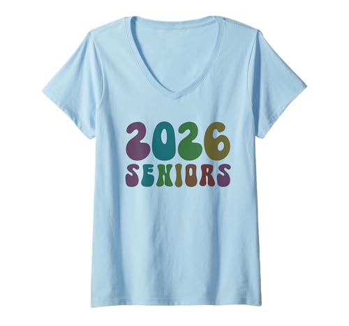 Damen Die Vintage-Klasse der 2026-SENIOREN ist 12 Jahre später Fast da T-Shirt mit V-Ausschnitt Damen Die Vintage-Klasse der 2026-SENIOREN ist 12 Jahre später Fast da T-Shirt mit V-Ausschnitt von Graduating Rule Teacher Senior Autographs Crew
