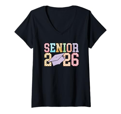 Damen Abschlussfeier 2026 T-Shirt mit V-Ausschnitt von Graduation Celebration Class Pride 2026
