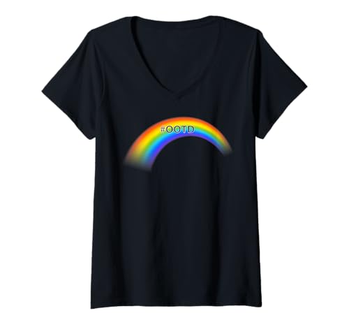 Damen #OOTD Hashtag-Abschluss T-Shirt mit V-Ausschnitt von Graduation Fashion Gifts