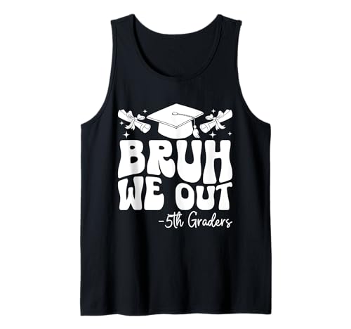 Herren Bruh We Out Fünftklässler von 2025 Lustiger Absolvent Groovy Tank Top Herren Bruh We Out Fünftklässler von 2025 Lustiger Absolvent Groovy Tank Top von Graduation Party Merchandise Co.