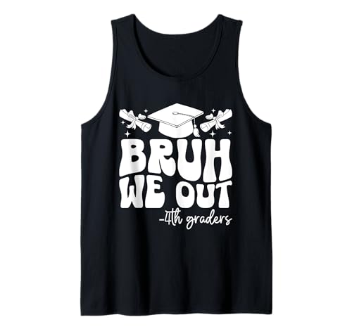 Herren Bruh We Out der 4. Klasse von 2025 Lustiger Absolvent Groovy Tank Top Herren Bruh We Out der 4. Klasse von 2025 Lustiger Absolvent Groovy Tank Top von Graduation Party Merchandise Co.