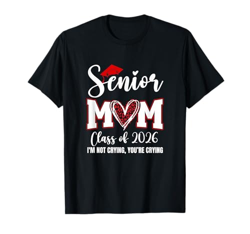 Ältere Mutter Klasse von 2026 Senior Mama 2026 Abschluss-Leopard T-Shirt Ältere Mutter Klasse von 2026 Senior Mama 2026 Abschluss-Leopard T-Shirt von Graduation Senior 2026 Mom