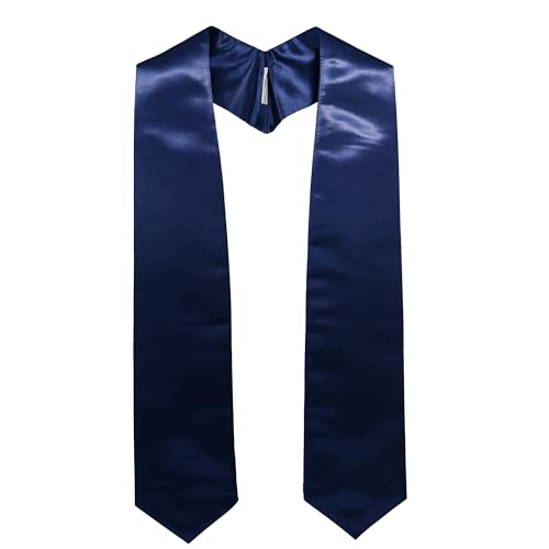 GraduationMall Abschluss Stola für akademische Kirche Priester Chor Stola Stahl 183cm Unisex Erwachsene Navy blau von GraduationMall