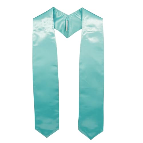 GraduationMall Abschluss Stola für akademische Kirche Priester Chor Stola Stahl 183cm Unisex Erwachsene Türkis von GraduationMall
