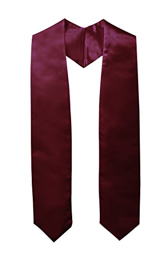 GraduationMall Abschluss Stola für akademische Kirche Priester Chor Stola Stahl 152cm Unisex Erwachsene Kastanienbraun von GraduationMall