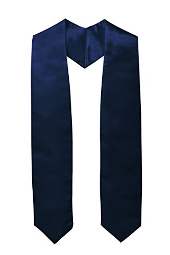 GraduationMall Abschluss Stola für akademische Kirche Priester Chor Stola Stahl 152cm Unisex Erwachsene Navy blau von GraduationMall