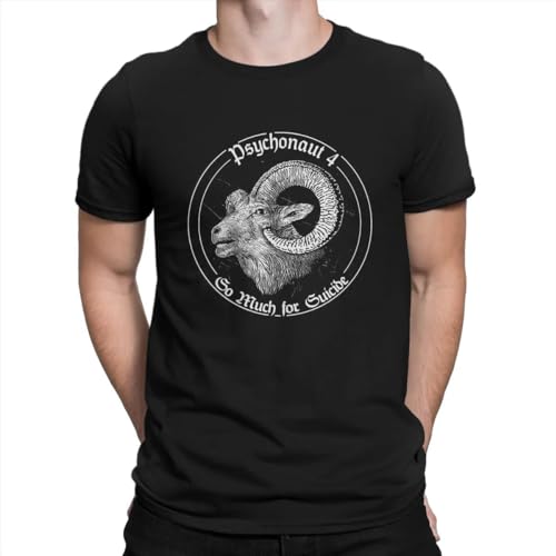Grady Psychonaut-4-Men-s-TShirt-Goat-Go-Individuality-T-Shirt-Graphic-Streetwear-New-Trend Black M von Grady