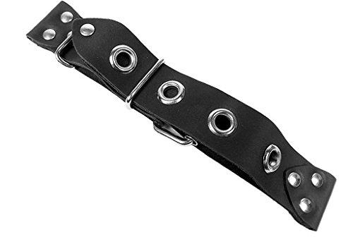 Graf Manufaktur Alfa-Echo Ersatzband Uhrarmband Leder Band mit Nieten schwarz 22463, Stegbreite:22mm von Minott