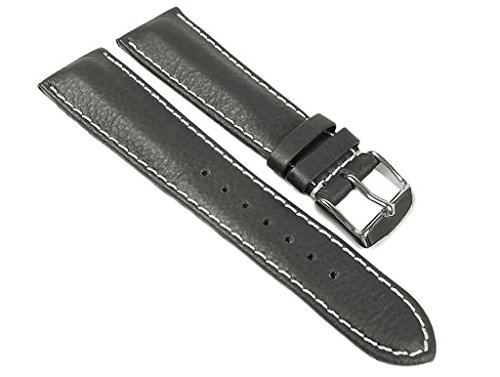Dakar Uhrenarmband Walknappa Grau mit Kontrastnaht - XL Länge 24357S, Stegbreite:18mm von Graf Manufaktur