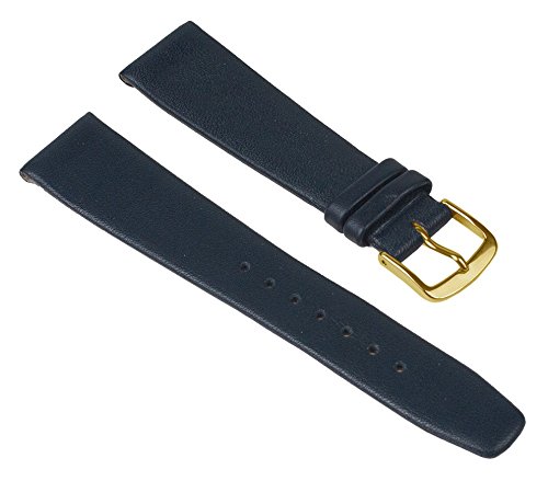 Graf Manufaktur Jazz Uhrenarmband Kalbsleder Band Blau 26222G, Stegbreite:14mm von Graf Manufaktur