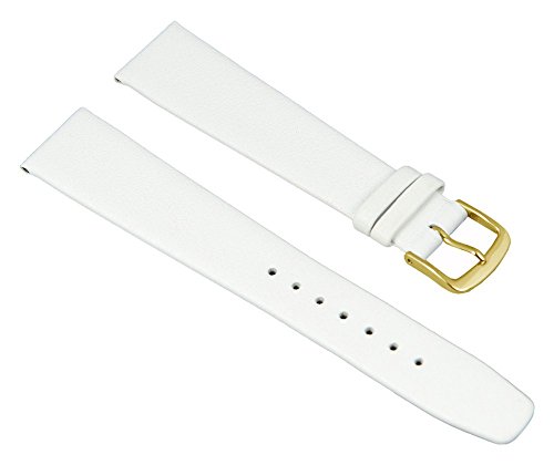 GRAF Manufaktur Jazz Uhrenarmband Kalbsleder Band Weiss 26218G, Stegbreite:19mm von Minott