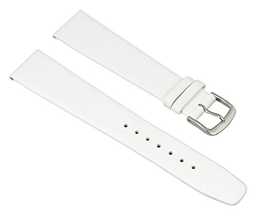 GRAF Manufaktur Jazz XL Uhrenarmband Kalbsleder Band weiß 26157S, Stegbreite:17mm von Minott