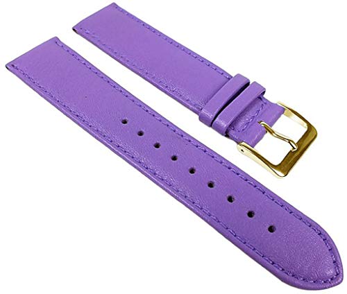 Graf Manufaktur Miami Uhrenarmband Kalbnappa Band Flieder 22602G, Stegbreite:12mm von Minott