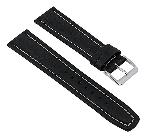 Graf Manufaktur Montana F Uhrenarmband Leder Band Schwarz 26381S, Stegbreite:18mm von Minott