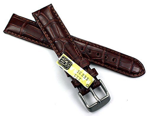 GRAF 18 mm / 16 mm ECHT Louisiana Braun Brown Kroko Uhrenband Band Germany Alligator KROKOBAND B197 von Graf