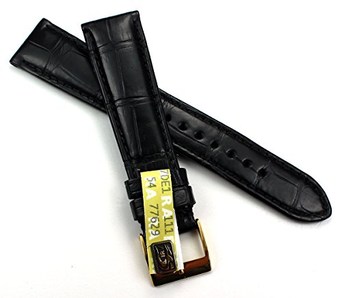 GRAF 19mm / 16mm ECHT Louisiana schwarz Kroko Uhrenband Band Germany Alligator KROKOBAND b202 von GRAF
