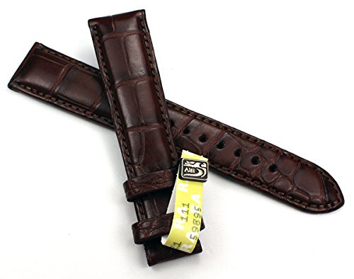 GRAF 19mm / 16mm ECHT für Faltschließe deployment buckle Louisiana Braun Brown KROKO Uhrenband BAND GERMANY ALLIGATOR KROKOBAND B193 von Graf