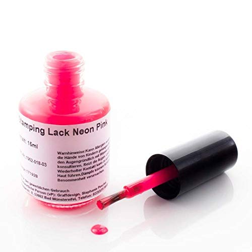 10 ml Stamping Lack - Stampinglack - Stempellack - Stempel Lack in Neon Pink - 1902-018-002 von Graffdesign