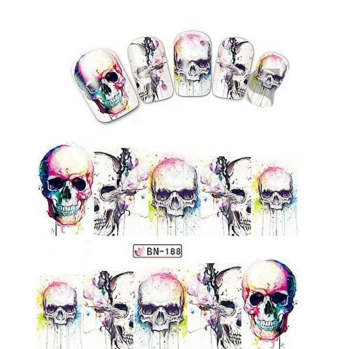 One Stroke Sticker, Nail Tattoos - Wraps - Halloween/Karneval/Mystisch/Skull - 702-BN-188 AS-04 von Graffdesign