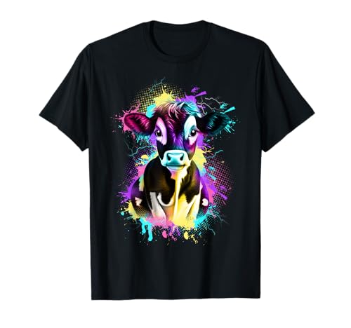 Kuh Bunte Graffiti-Grafik Baby Kuh Bauerntier T-Shirt Kuh Bunte Graffiti-Grafik Baby Kuh Bauerntier T-Shirt von Graffiti Graphic Cow Funny Animals Joy of Life