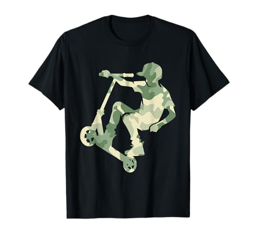 Tarnung Stunt-Scooter-Fahrer Für Jungen Kinder T-Shirt Tarnung Stunt-Scooter-Fahrer Für Jungen Kinder T-Shirt von Grafik Scooter Entwürfe Ideen
