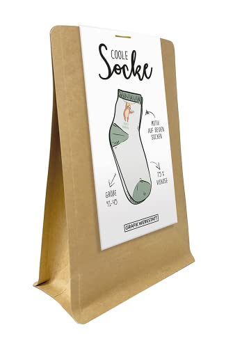 Grafik-Werkstatt Bekleidung, Schuhe, Schmuck Und Accessoires Freizeitsocken Herren | Bunte Socken mit Spruch | Party Animal | weiß Gr. 41-45, Regular (2er Pack) von Grafik-Werkstatt