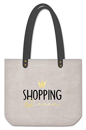 Grafik Werkstatt Shopper Leinen Damen Tasche Shopping Queen, Mehrfarbig, 45 von Grafik-Werkstatt