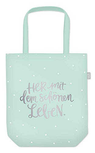 Grafik Werkstatt Einkaufstasche mit lustigem Spruch|Shopping-Bag faltbar | leichte Tasche | Schönes leben von Grafik-Werkstatt