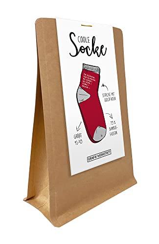 Grafik-Werkstatt Herren Weihnachts rot Freizeitsocken Bunte Socken mit Spruch | Glühwein Gr. 41-45, Regular von Grafik-Werkstatt