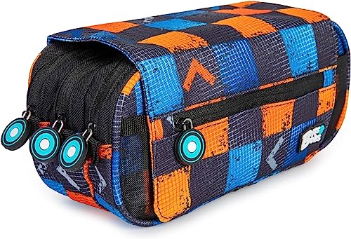 Grafoplás Match, Schultasche mit DREI Fächern, Unisex, Kinder, Bedruckt, 23 x 10 x 10 cm, Bedruckt, 23x10x10cm, Federmäppchen mit DREI Fächern mit Klappe von Grafoplás