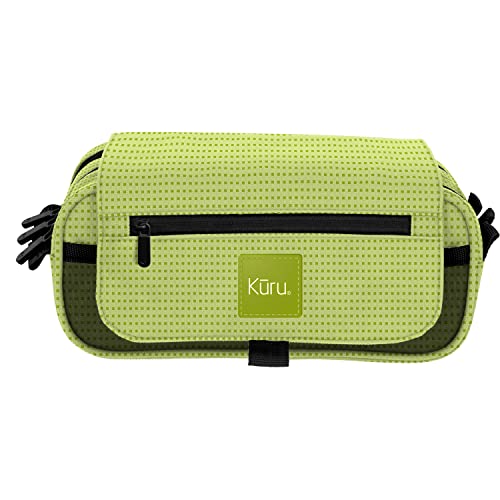 Grafoplás 37547027 Federmäppchen mit dreifacher Klappe, Kuru, Lima, lindgrün, Federmäppchen mit DREI Fächern mit Klappe von Grafoplás