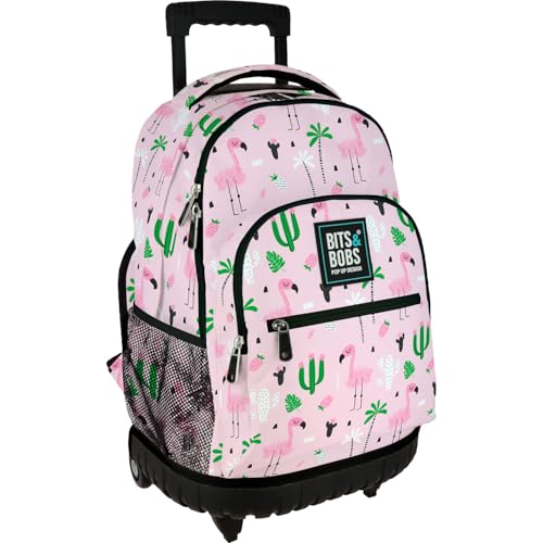 Grafoplas Rucksack mit integriertem Trolley, Doppelrollen, 29 Liter, 52 x 37 x 25 cm, Modell Roller, Kollektion Tropical, Bits & Bobs Pop Up Design, perfektes Schulmaterial für Kinder und Grundschule von Grafoplás