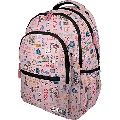 Grafoplás Unisex, Kinder Epluche, Paris Rucksack, Rosa, M von Grafoplás