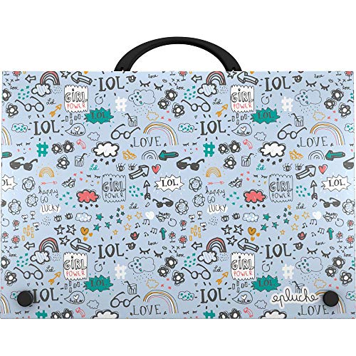 Grafoplás. Schultasche mit Griff, 34.5 x 5 x 24.5 centímetros, Girl Power von Grafoplás