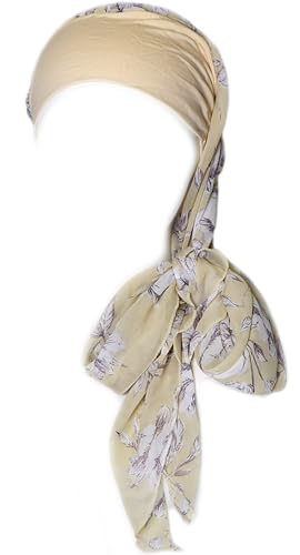 Gragengs Kopfbedeckung für Damen Schlaf Beanie Kopftuch für kahle Wickel Krebs Hüte Turban,Y2-Flower T01 von Gragengs