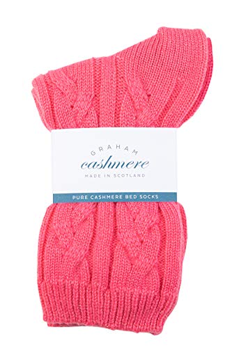 Graham Cashmere - Bettsocken aus reinem Kaschmir, hergestellt in Schottland, in Geschenkbox (Flamingo) von Graham Cashmere