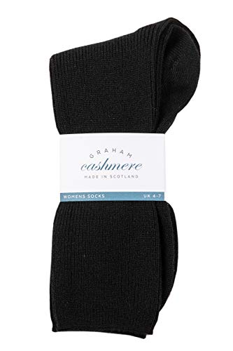 Graham Cashmere Damen Socken schwarz schwarz Gr. Einheitsgröße, schwarz von Graham Cashmere