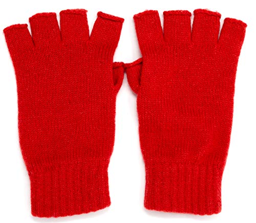 Graham Cashmere - Fingerlose Damen-Handschuhe aus Kaschmir, hergestellt in Schottland, in Geschenkverpackung, Ofen rot, One size von Graham Cashmere