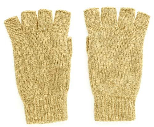 Graham Cashmere - Fingerlose Damen-Handschuhe aus Kaschmir, hergestellt in Schottland, in Geschenkverpackung, natur, One size von Graham Cashmere