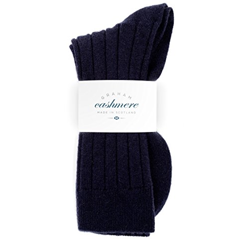 Graham Cashmere Herren Socken blau navy, blau von Graham Cashmere