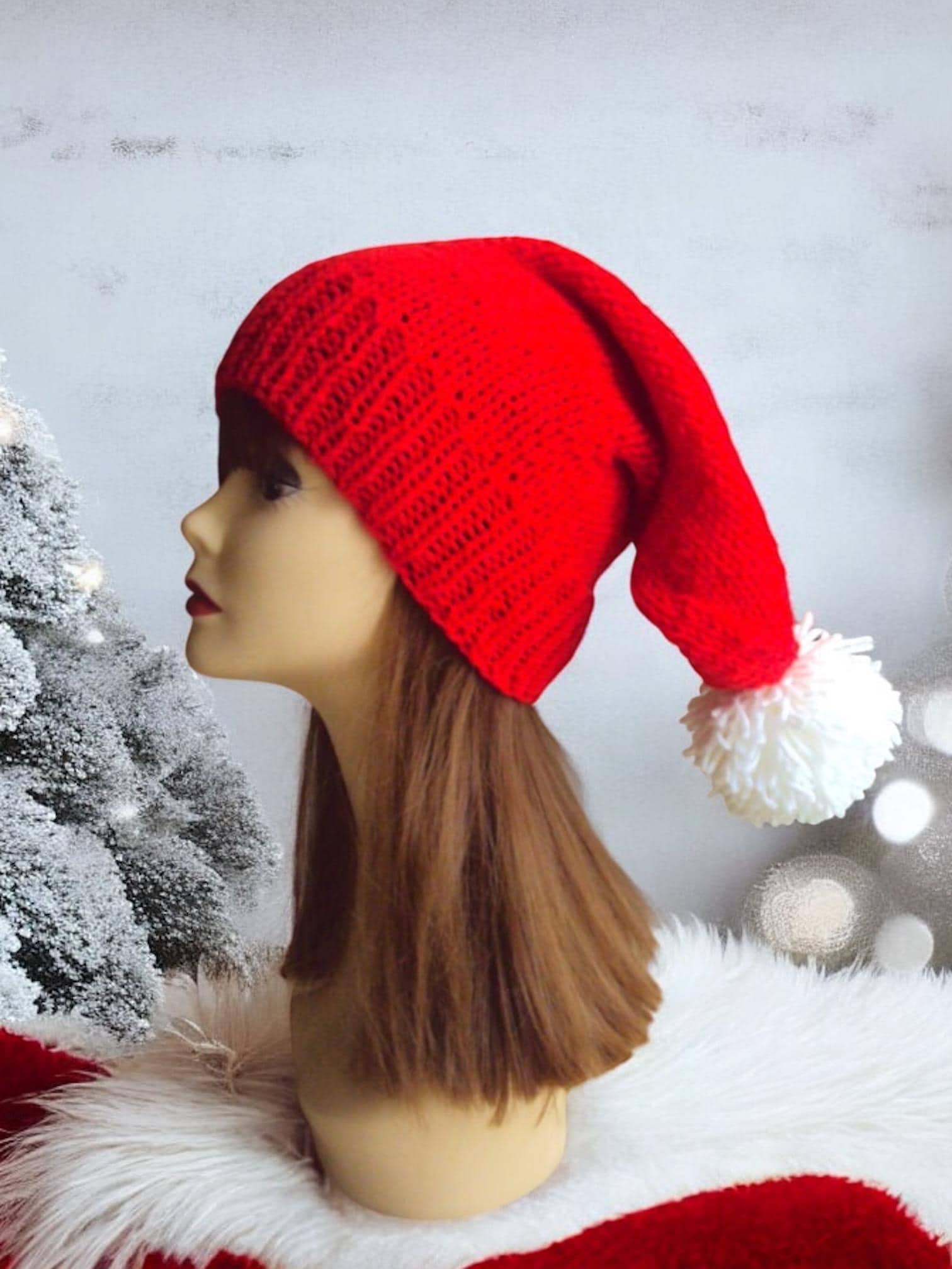 Extra Longhat - Unisex Slouchy Mütze Pompom Nikolausmütze Strickmütze Mütze-Ideen Muttertagsgeschenk Weihnachtsgeschenk Extra Longhat - Unisex Slouchy Mütze Pompom Nikolausmütze Strickmütze Mütze-Ideen Muttertagsgeschenk Weihnachtsgeschenk von GrahamsBazaar