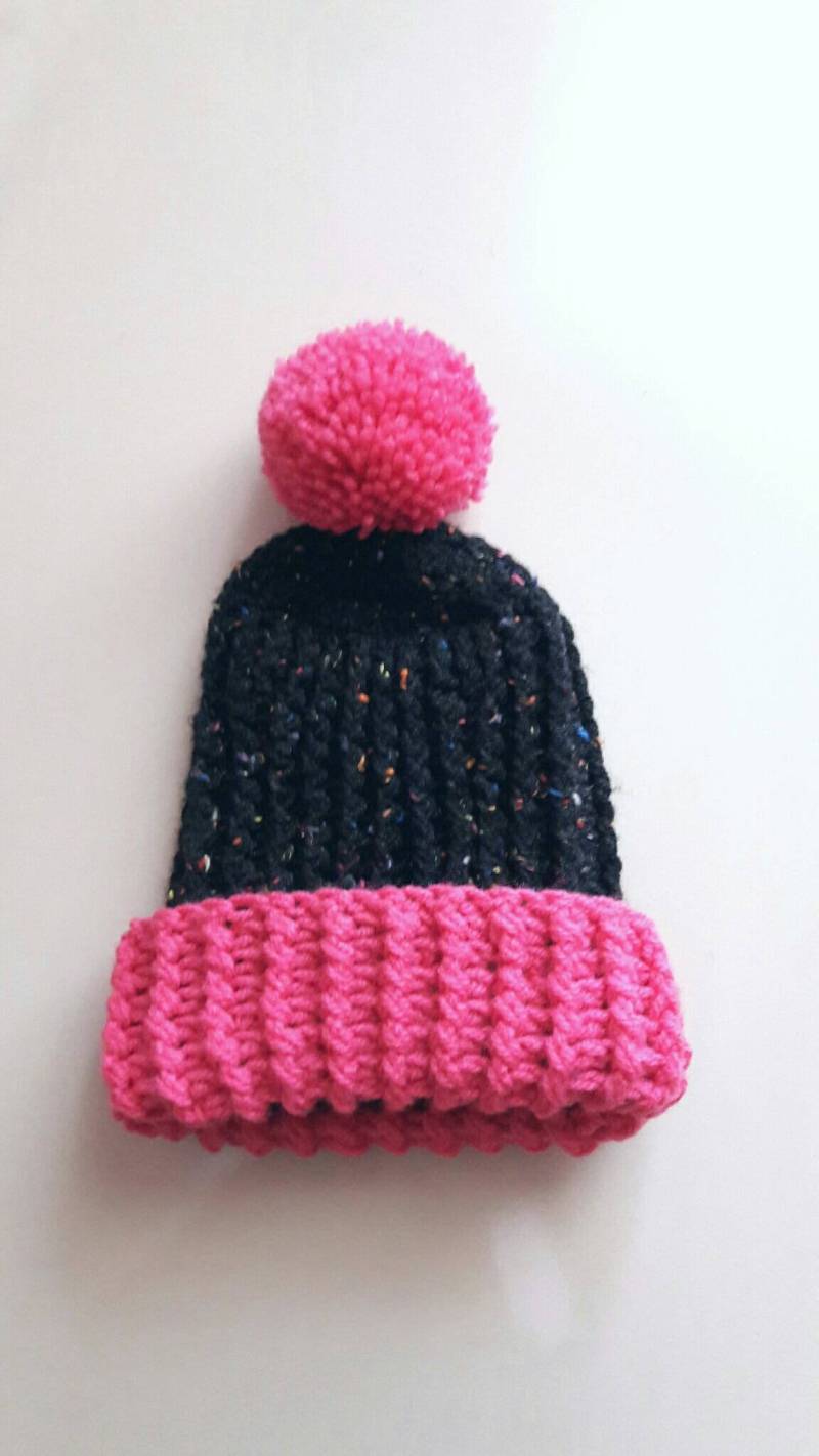 Kinder Grobstrick Pom Hut Hand Häkeln Unisex Wintermütze Mode-Accessoires Ideen Muttertagsgeschenk Weihnachtsgeschenk von GrahamsBazaar