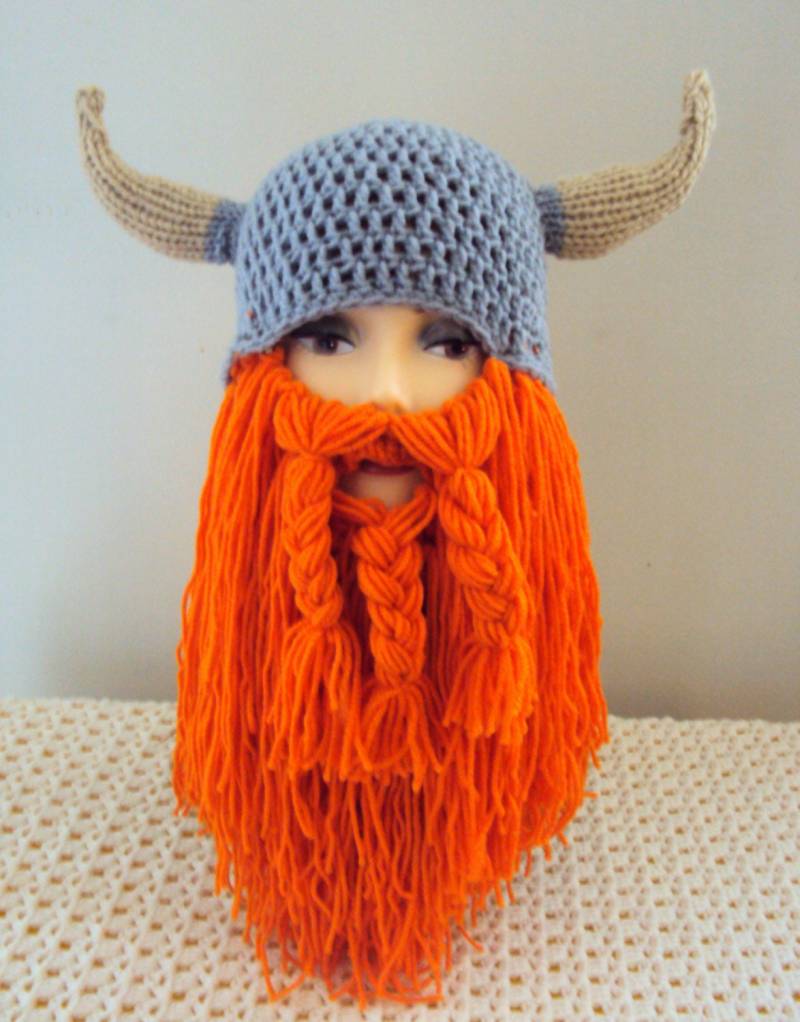 Wikinger Hut Langer Barthut Bartmütze Cosplay Kopfschmuck Rave Krebs Patient Muttertagsgeschenk Weihnachtsgeschenk von GrahamsBazaar