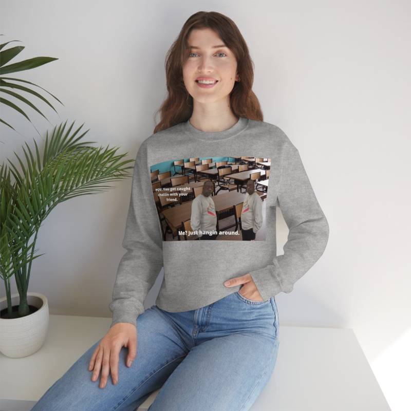 Unisex Heavy Blend ™ Rundhals-Sweatshirt | Lustig Einfach Rumhängen Schule Meme Bequem von GraibersGoods