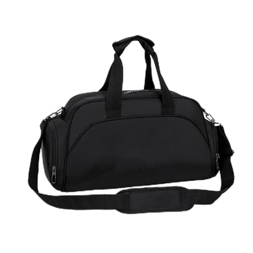 Gralara Sporttasche mit Schuhfach Große Reisetasche Schultertasche Oxford Stoff mit Nassfach für Fitnessstudio Geschäftsreise Wochenendausflug, Schwarz von Gralara