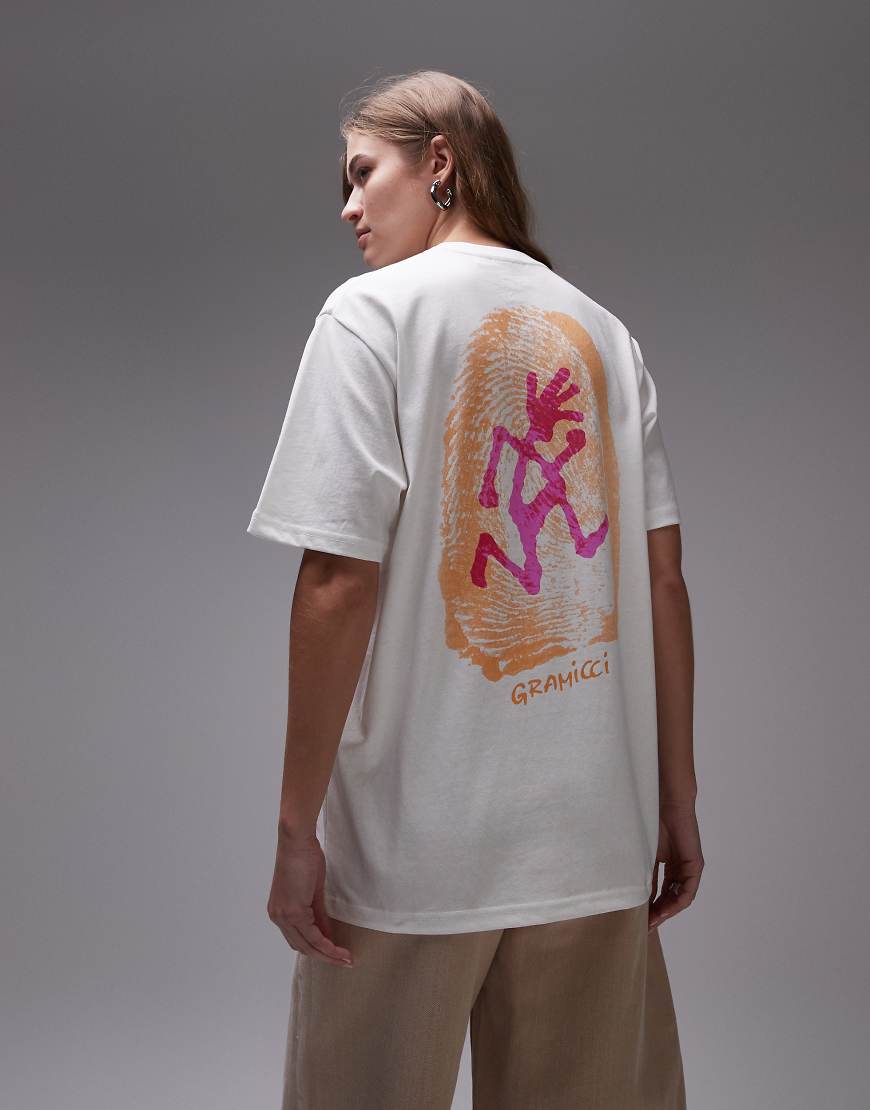 Gramicci - T-Shirt in Weiß mit Daumenabdruck-Grafik Gramicci - T-Shirt in Weiß mit Daumenabdruck-Grafik von Gramicci