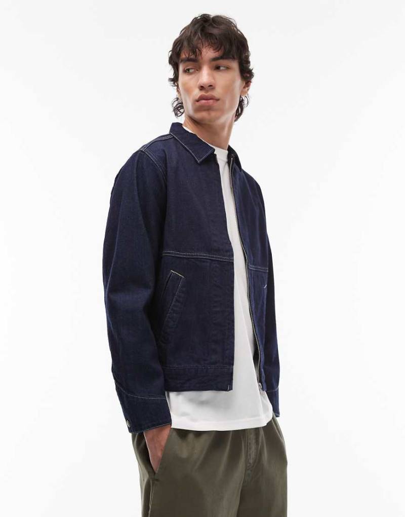Gramicci - Truckerjacke in Indigoblau aus japanischem Noppen-Denim von Gramicci