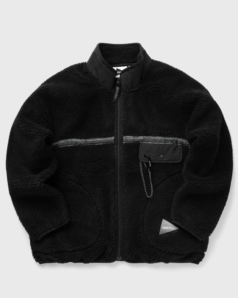 Gramicci X and wander JQ TAPE FLEECE JACKET men Fleece Jackets black in Größe:XL von Gramicci
