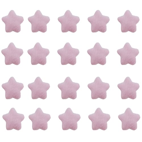 20 Stück Plüschsterne für Haarspangen, Basteln, Stirnbänder, Applikationen, Nähen, Kopfbedeckung, Kleidung, Stirnbänder von Gramigg