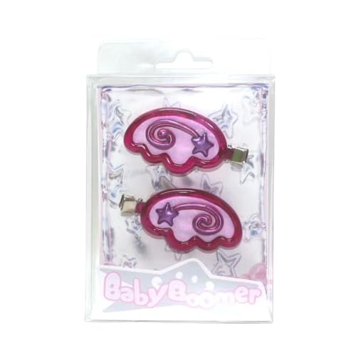 2000er Jahre Flügel-Haarspange aus Acryl für Damen, rutschfest, sichere Haarnadel für den täglichen Gebrauch, Musikfestival, Kopfbedeckung, 2 Stück von Gramigg